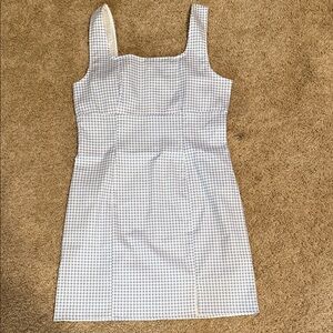 Lulu's Sky Blue and White Gingham Mini Dress